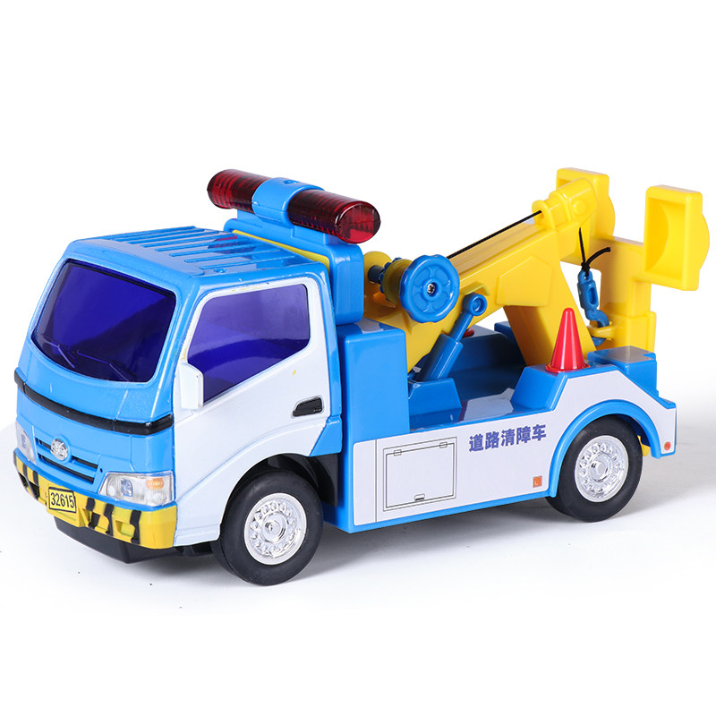 大号道路清障车拖车运输车模型小汽车工程车儿童儿童玩具惯性