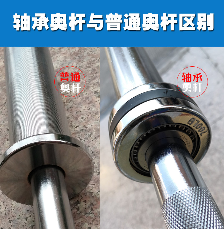 健身房专用15米轴承奥杆商用18m举重深蹲卧推杠铃