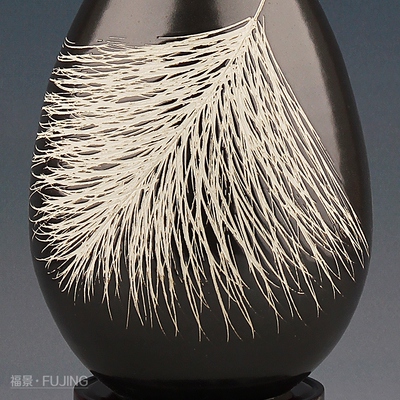 推荐理由:福景家居装饰品陶瓷现代中式天使之羽水滴花瓶客厅摆件插花