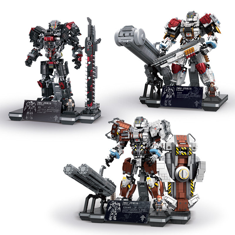 灵笼手办mu2立体机甲正版兼容乐高积木成年高难度塑料积木