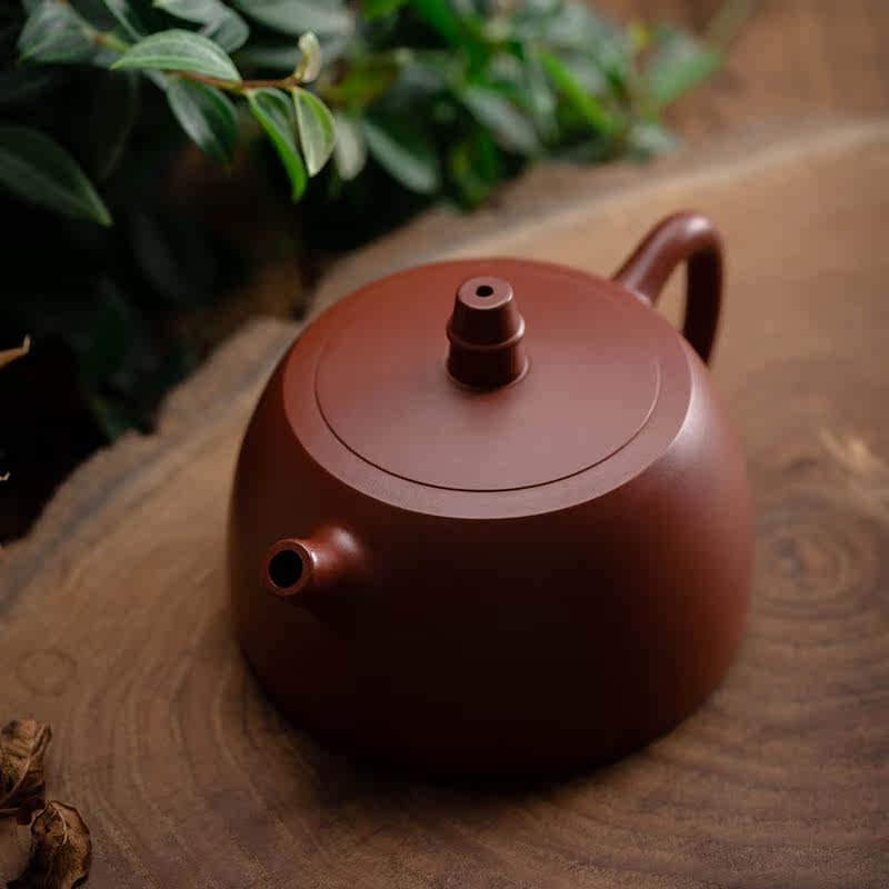 茶壶木鱼宜兴谭俊大红袍井栏名家手工原矿紫砂壶茶壶