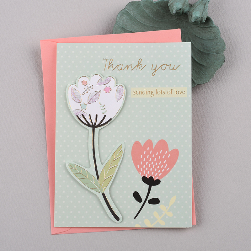 韩国创意手工立体粘贴感恩贺卡高档感谢祝福贺卡