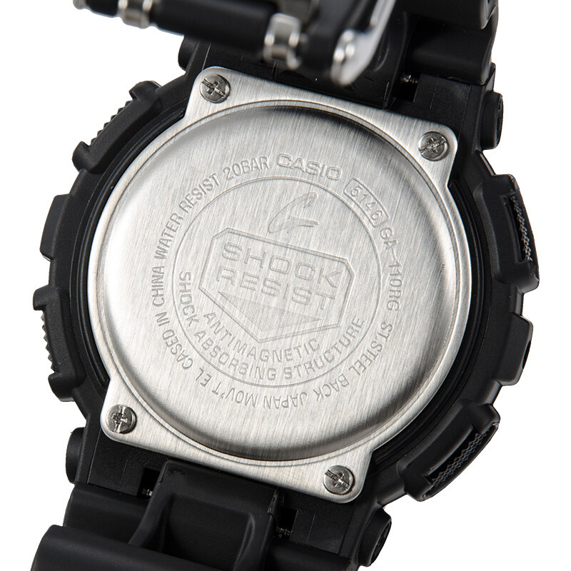 casio卡西欧ga-110gb/110男士手表g-shock运动男表黑金潮酷黑武士