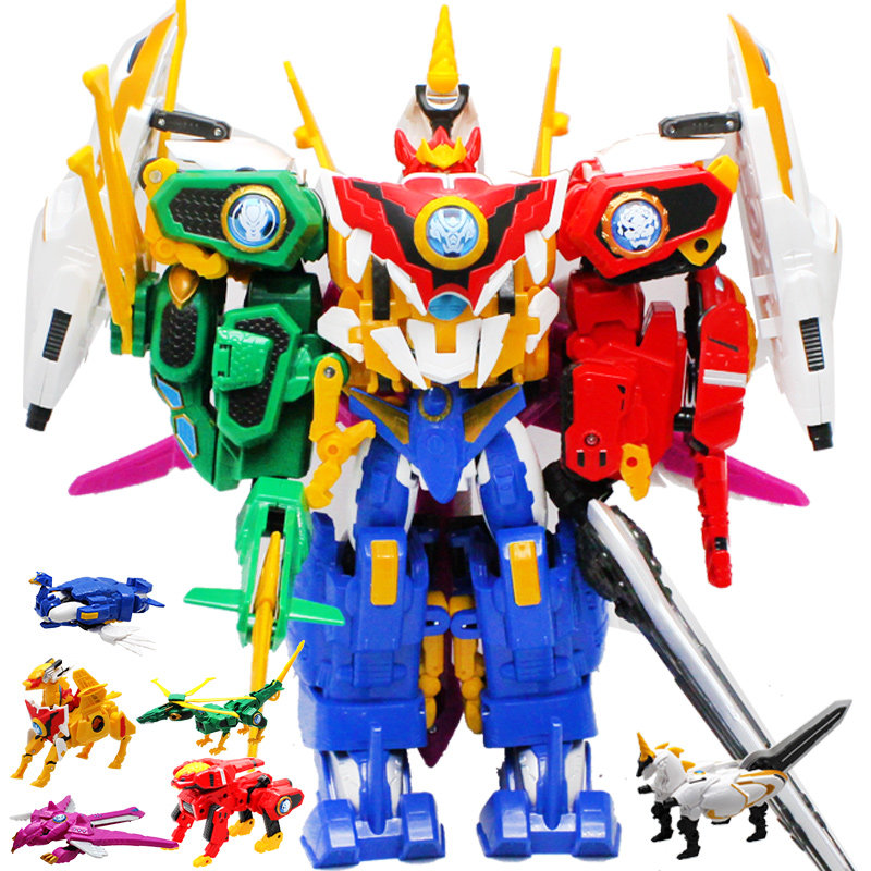 神兽金刚4邦宝历险记男孩神兽金刚青龙再现6合体变形机器人玩具