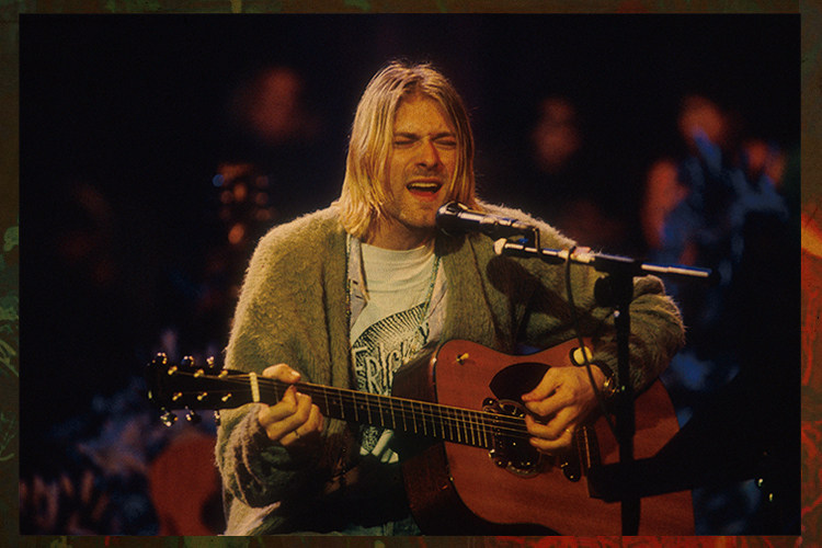 科特柯本海报 涅盘nirvana乐队kurtcobain摇滚音乐壁纸墙贴画照片