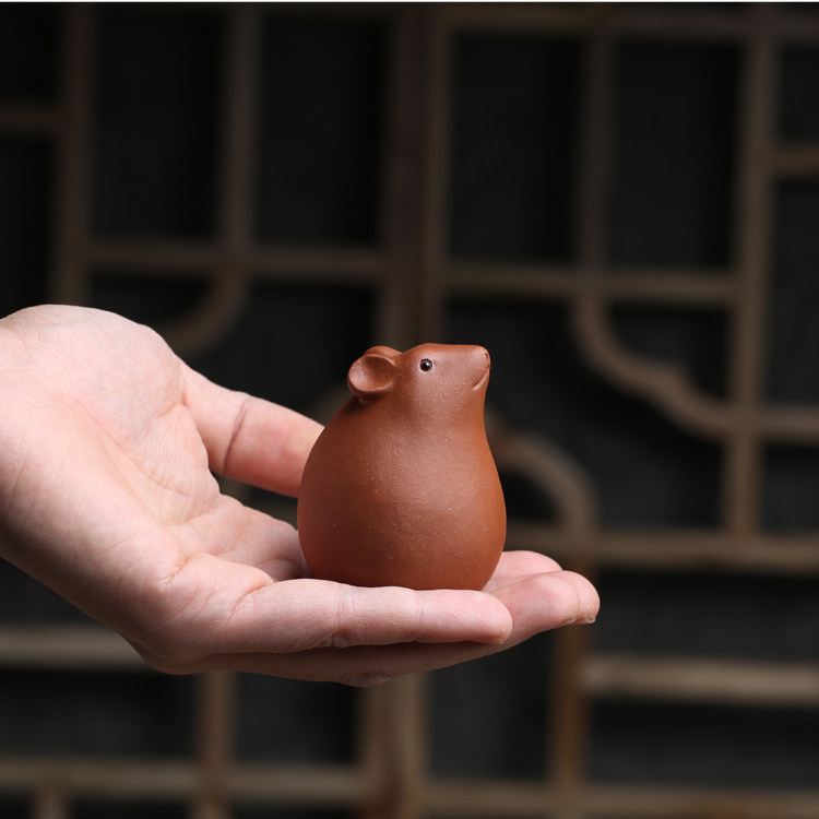 紫砂降坡宜兴钱鼠茶桌茶盘家居摆设摆件茶宠茶宠摆件