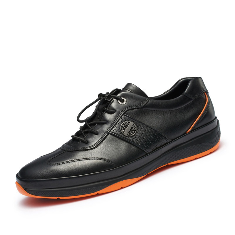 宾度男鞋 男士 休闲皮鞋 男真皮百搭高端软底轻便小牛皮加州鞋 春夏季