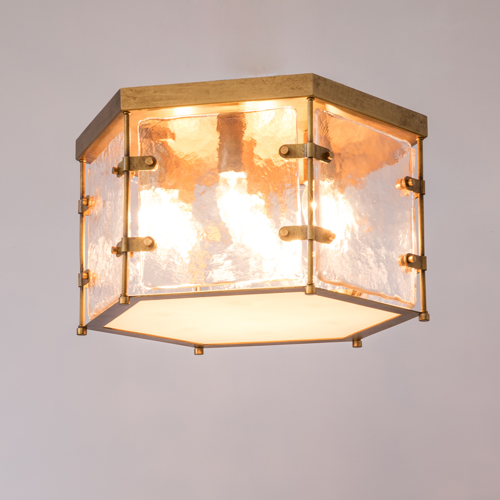 美式复古全铜卧室吸顶灯乡村别墅客厅餐厅个性客厅吸顶灯