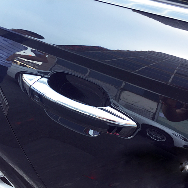 专用于奥迪a4l/q5/a6l/q3/q7门把手装饰条车门拉手亮条片改装饰贴