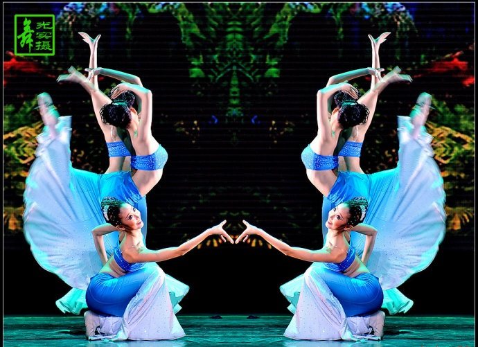 成人人儿童喜演出服傣族舞蹈表演服装渐变鱼尾民族服装