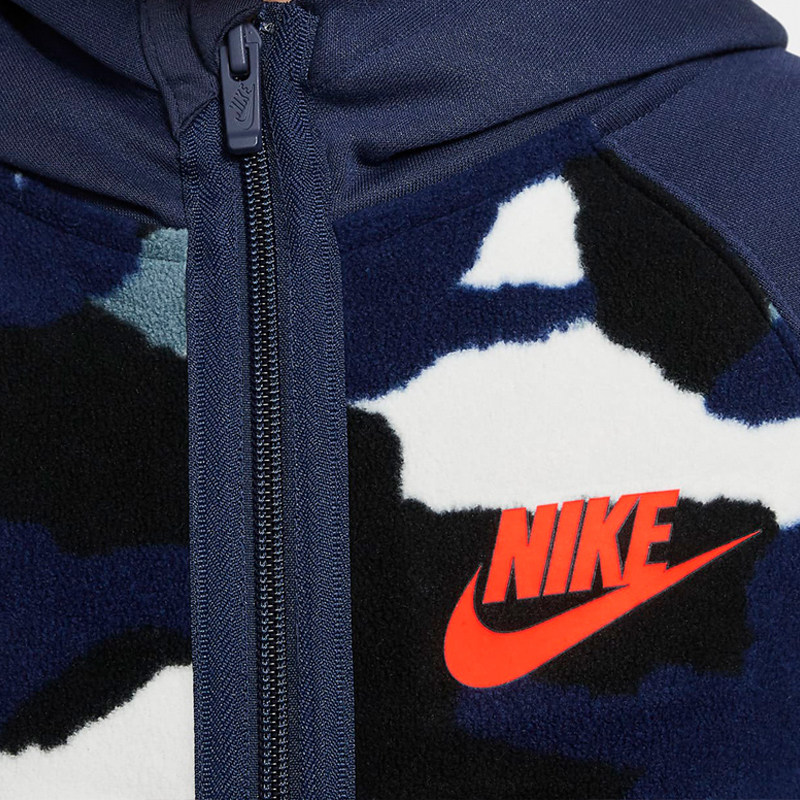 nike耐克正品clubfleece大童全长拉链开襟连帽普通外套