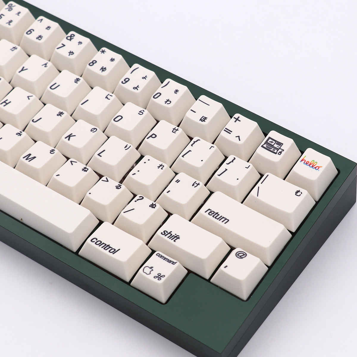 苹果gh60键帽键盘机械pbt升华热升字根日文键盘