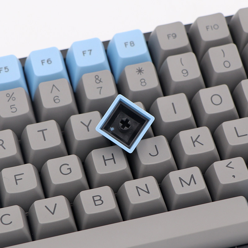 maxkey波特兰灰蓝sa高度二色球帽键客制化机械键盘