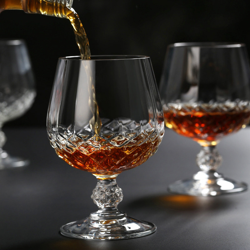 酒杯法国进口cda水晶玻璃白兰地洋酒家用矮脚酒杯