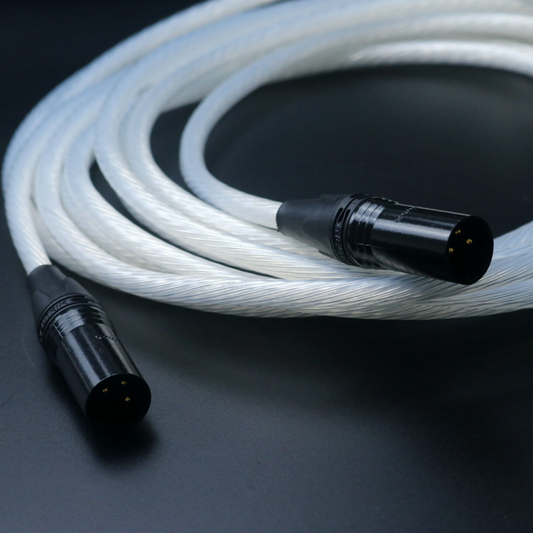 occ单晶铜镀纯银发烧卡农公母平衡话筒音响线材