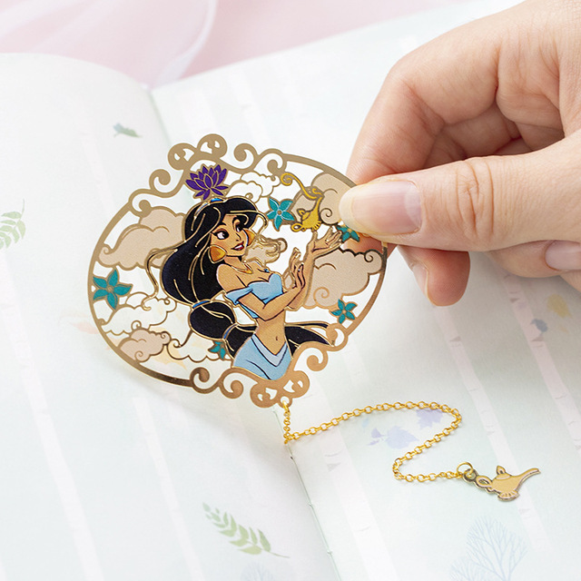 迪士尼童话公主书签冰雪奇缘艾莎书页学生金属美人鱼书签