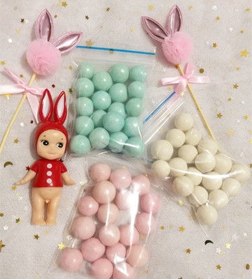 14mm大号蛋糕装饰糖珠子 生日蛋糕甜品装扮可食用珍珠糖 50克