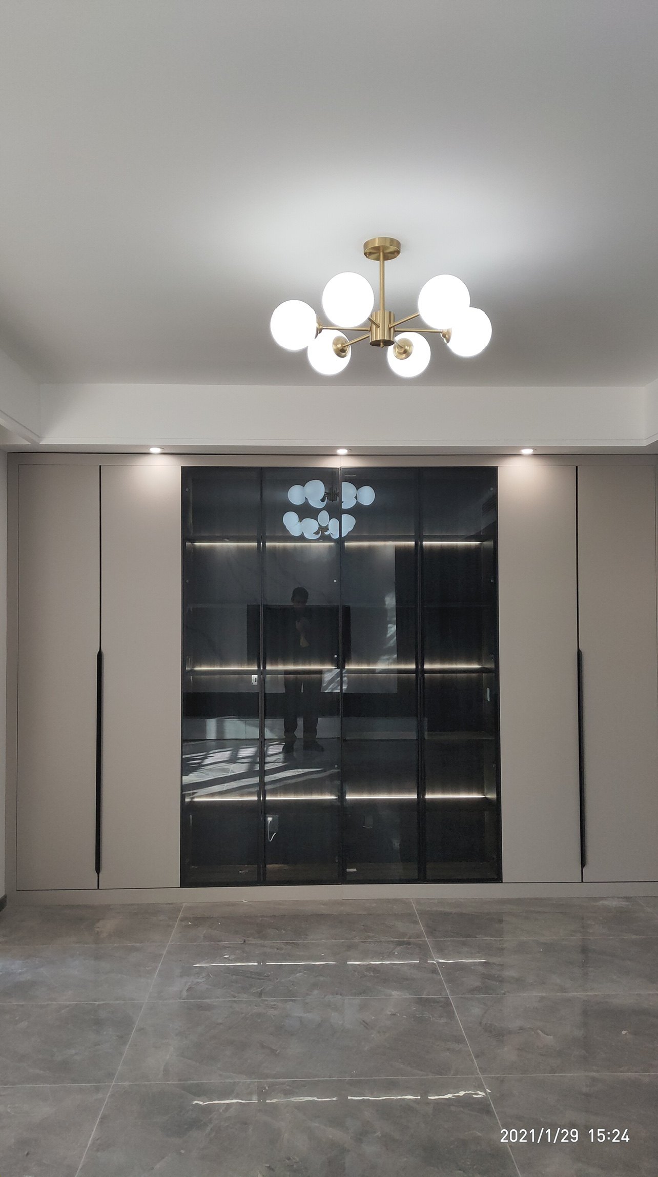 柜门定制现代轻奢高光云石石板韩国进口pet免漆板