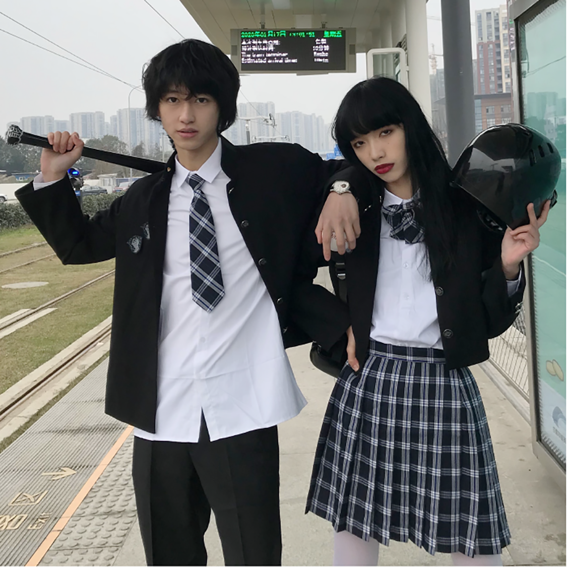 入学式 日系dk立领外套情侣原创学生jk制服西装/我在收集熊和证据