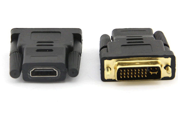 dvi24 5公转hdmi母dvi-i转hdmi接头公对母转接头电视高清接头