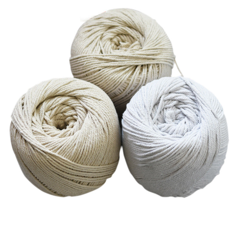 手工棉绳线粗棉线绳白色捆绑螃蟹全棉包粽子线挂毯编织三股细绳子