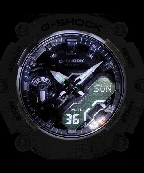 casio新款g-shock运动防震防水水表ga-2200gcmfr-3日韩腕表