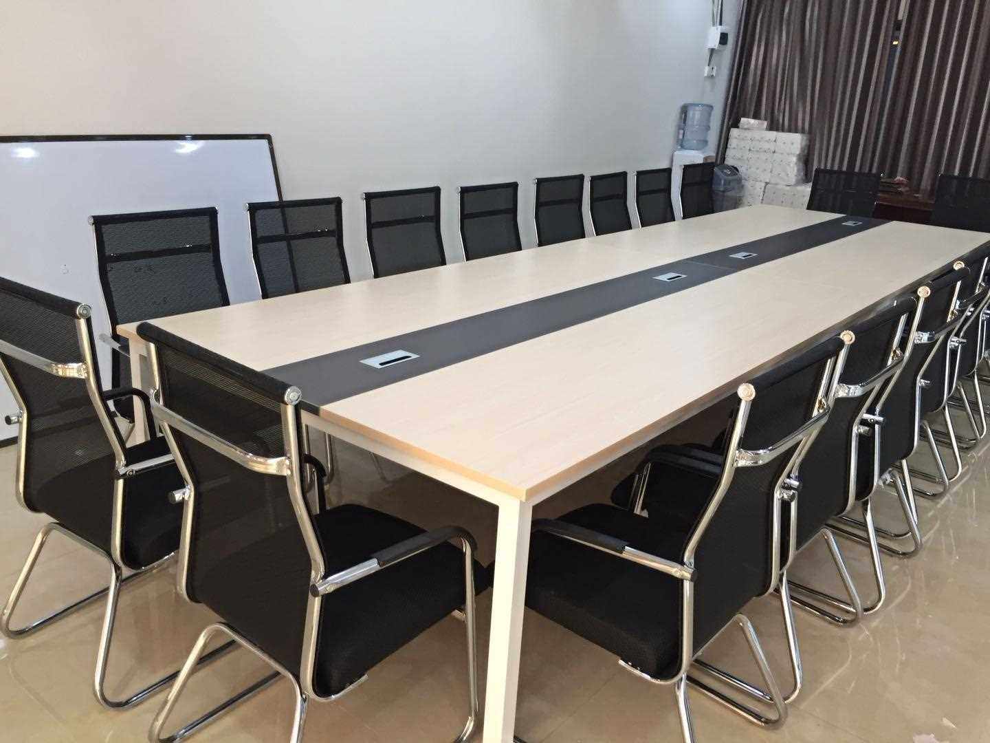 西安办公家具白色条形会议桌职员简约现代可拆卸办公桌会议桌