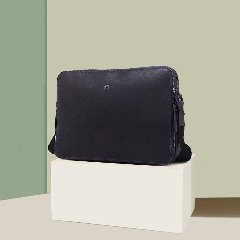 braunbuffel布兰施男包商务头层牛皮方形横款单肩男士包袋