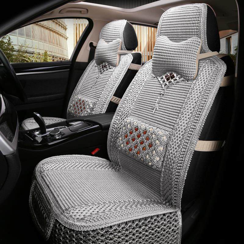 汽车车座通用四季夏天半包坐垫透气布艺夏季专车专用座套