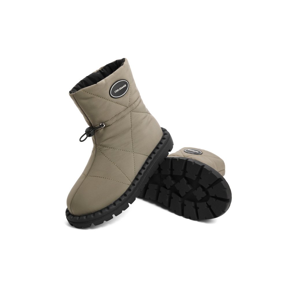 百丽羽绒雪地女靴2022冬季女款靴子新款加绒时尚雪地靴