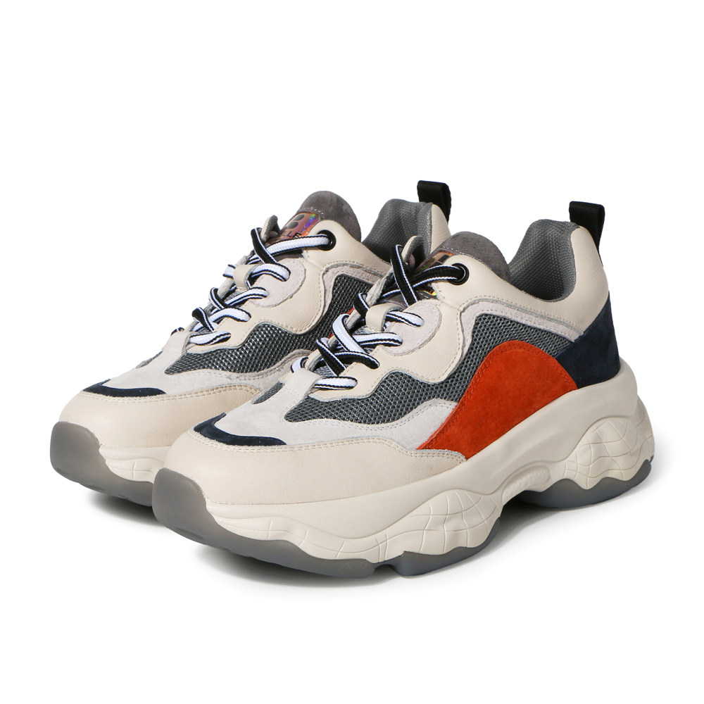 百丽腮红老爹鞋女2019秋商场新款厚底运动休闲鞋u3p1dcm9