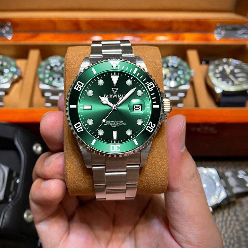 迪塔dita绿水鬼手表男士劳表经典钢带商务休闲国产腕表