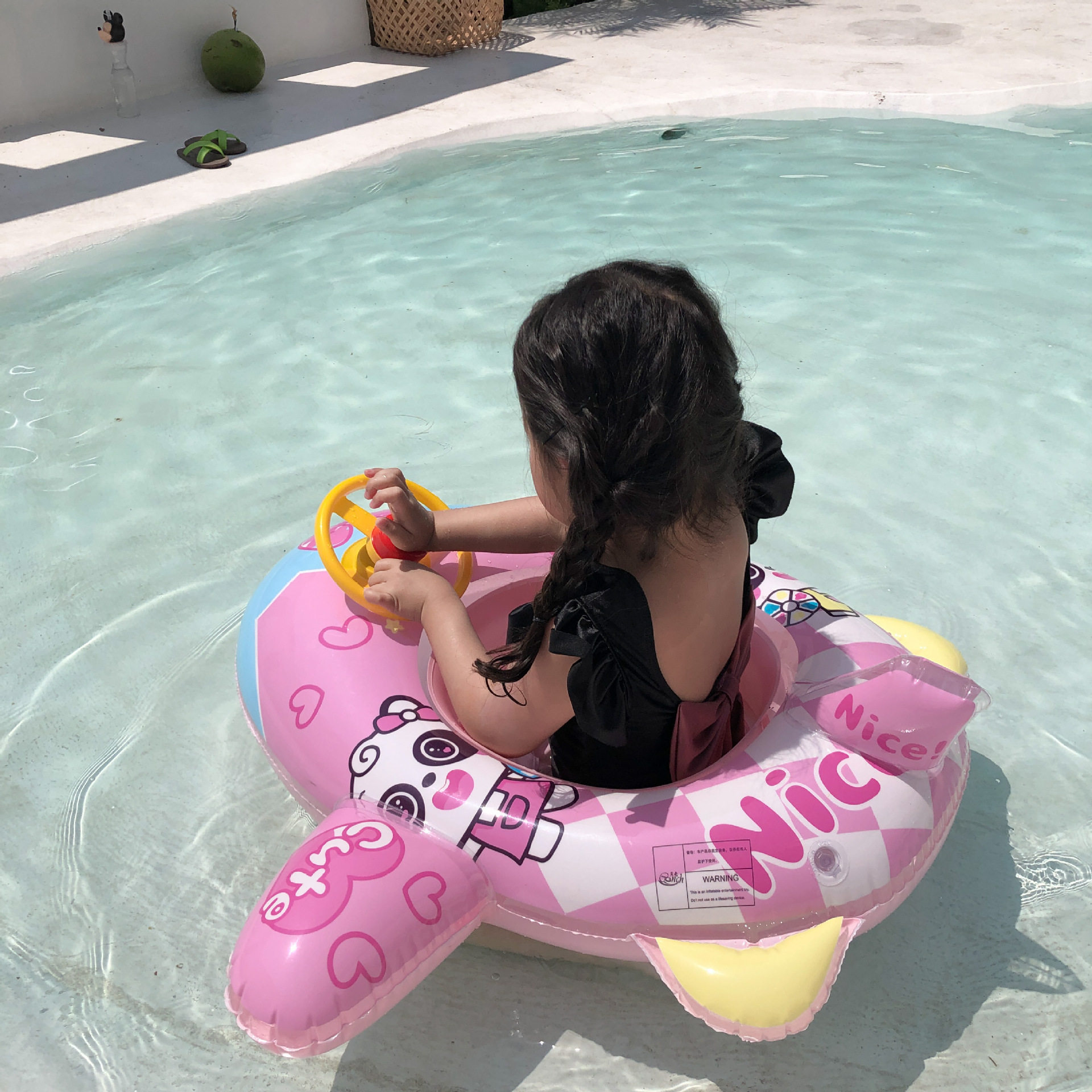 儿童婴儿戏水宝宝小孩宝小孩泳圈带座安全游泳游泳圈