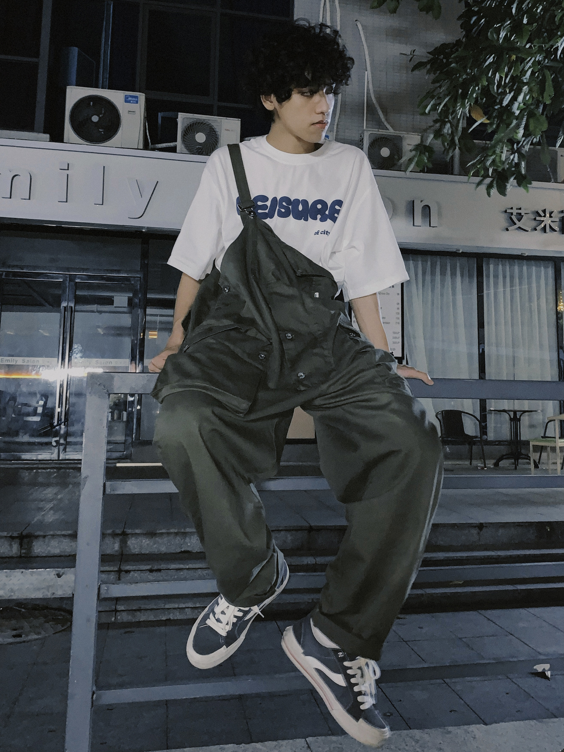 TMOR#3320工装背带裤大码美式男宽松老爹裤春秋休闲裤日系男潮牌