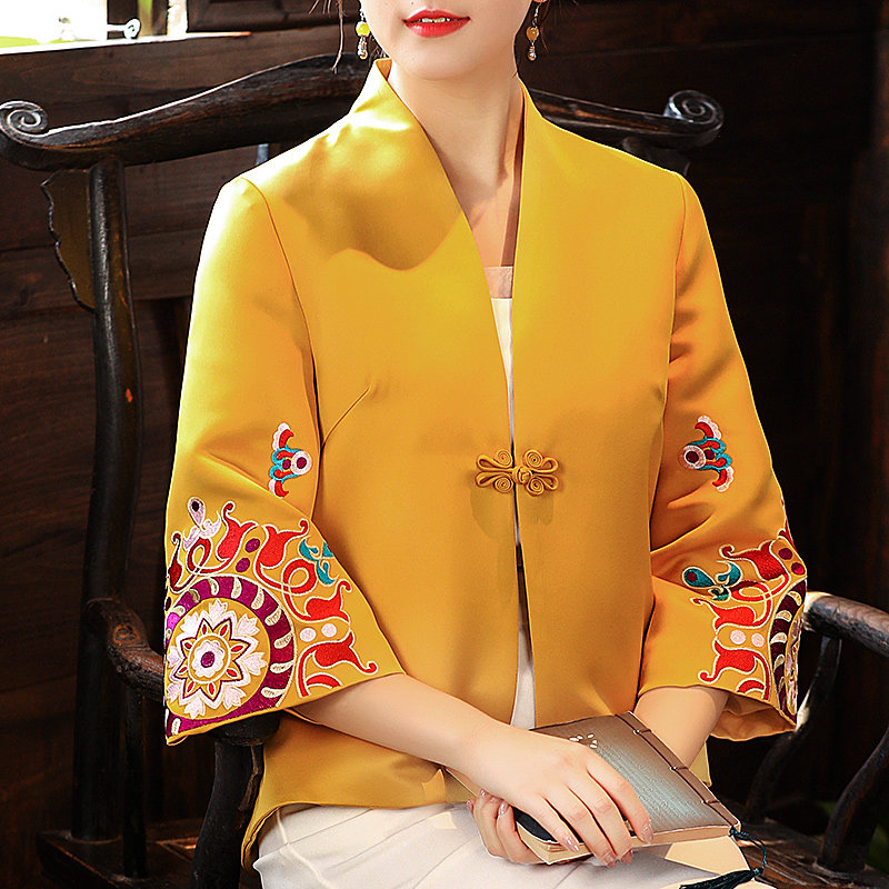 改良女士中式宽松国风中国复古设计唐装秋季短外套