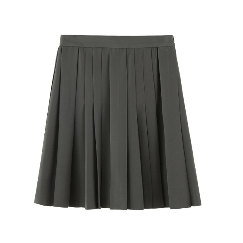 自制日系高腰灰色百褶裙半身jk学生简约甜美半身裙