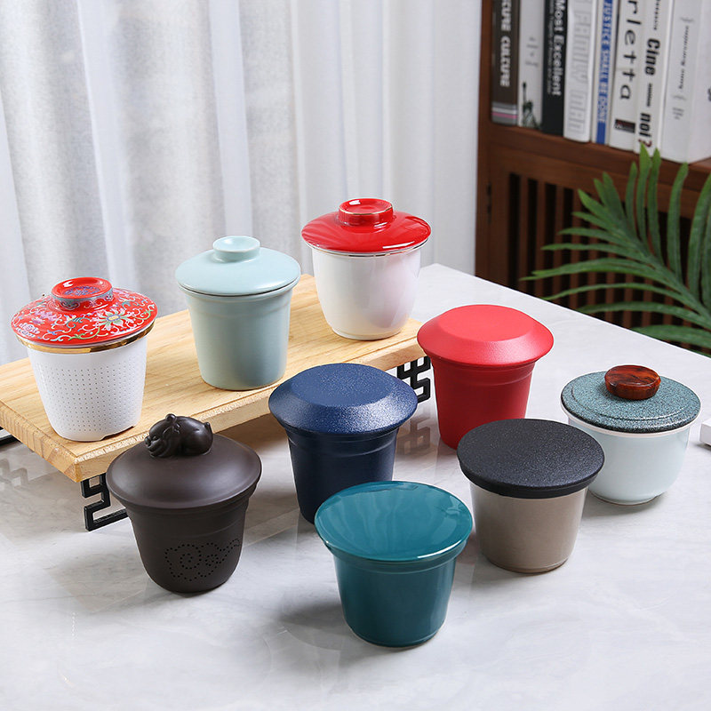 杯子不锈钢过滤网茶马克陶瓷瓷杯办公水杯茶隔茶滤