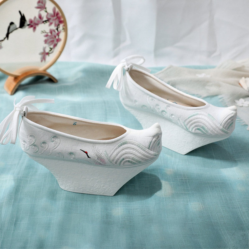 清代花盆盆底鞋女甄嬛传如懿传清朝元宝格格布鞋