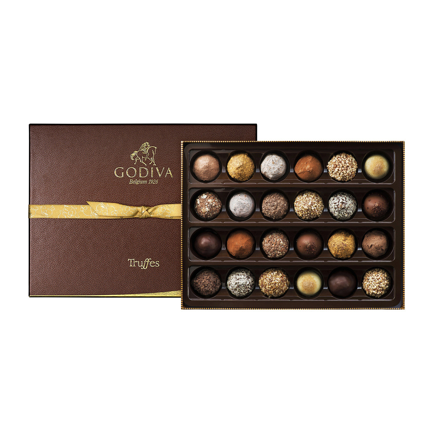 比利时进口歌帝梵godiva松露形巧克力礼盒24粒手工新年礼物零食