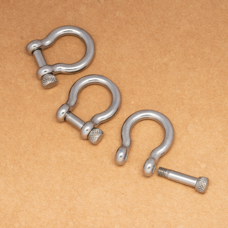 不锈钢马蹄扣马蹄环白铜卸扣插销d环财布扣u型u型钩环箱包五金