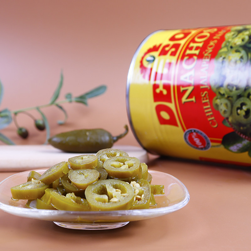 墨西哥帝索风味切片辣椒罐头283kg进口披萨西餐辣椒粉料