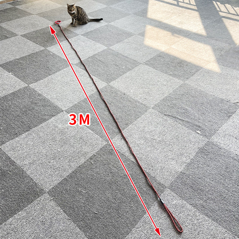 狗狗猫咪牵引3米加长绳子小狗项圈挣脱遛狗家用牵引带