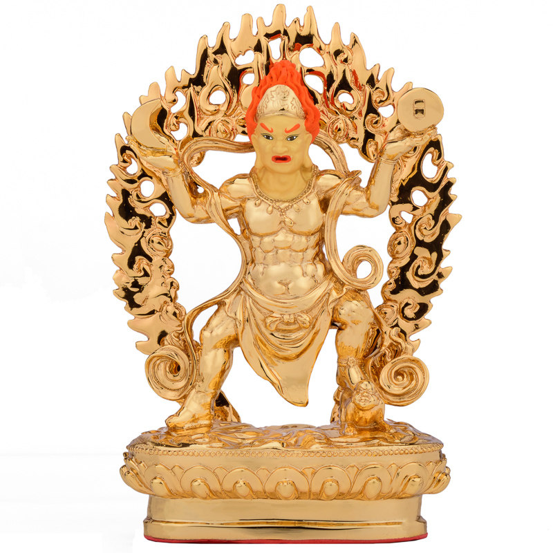 台湾盛凡坚牢神像铜鎏金地菩萨用地监牢地神摆件