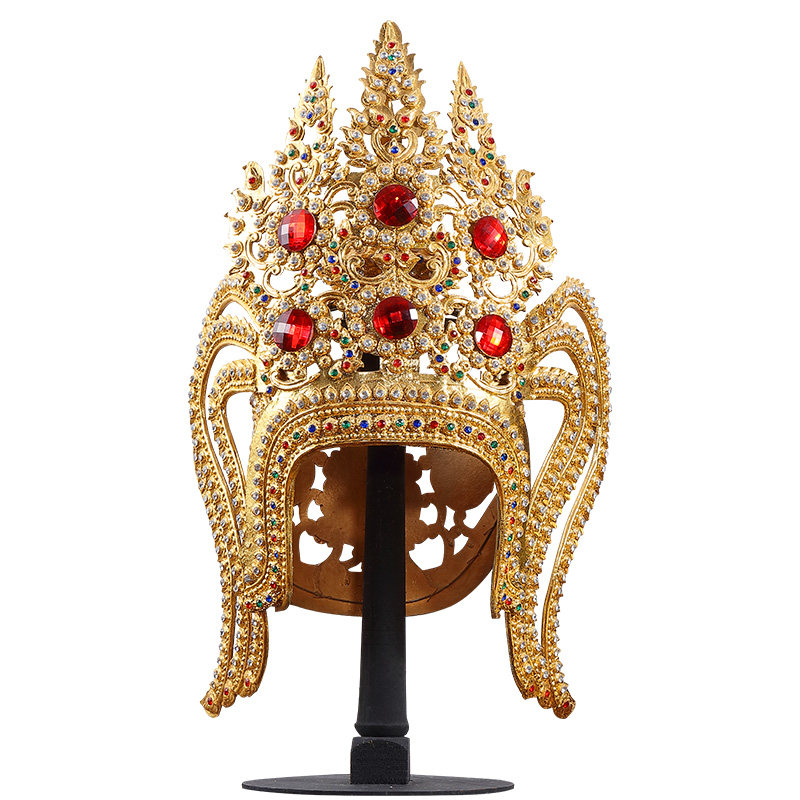 泰域东南亚风情装饰品皇冠头饰泰国玄关摆件泰式摆件