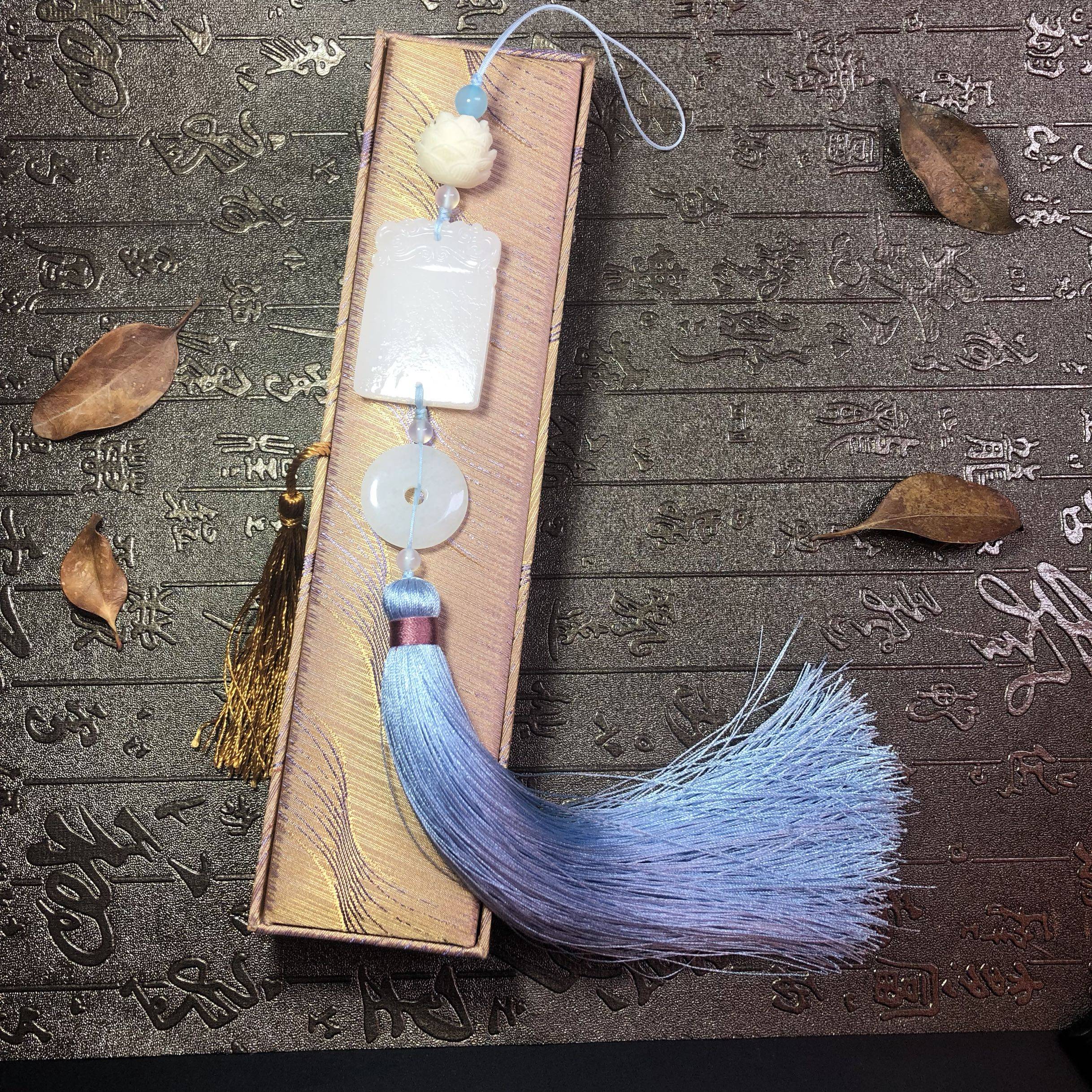 古风腰间配饰挂饰平安扣菩提莲花古装汉服流苏其它首饰