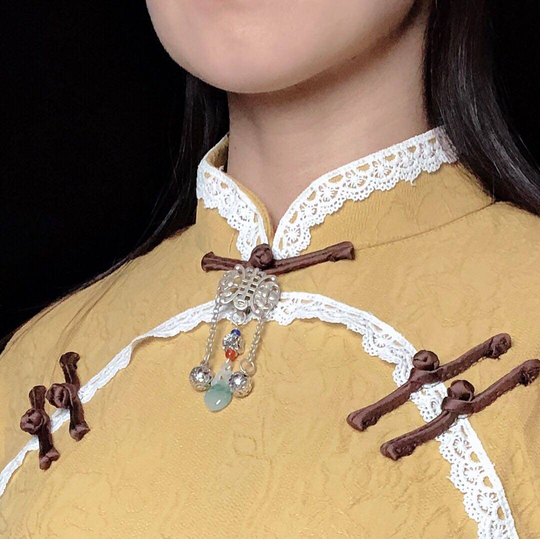 领扣旗袍国风中国胸针复古中式挂件清秋压襟其它首饰