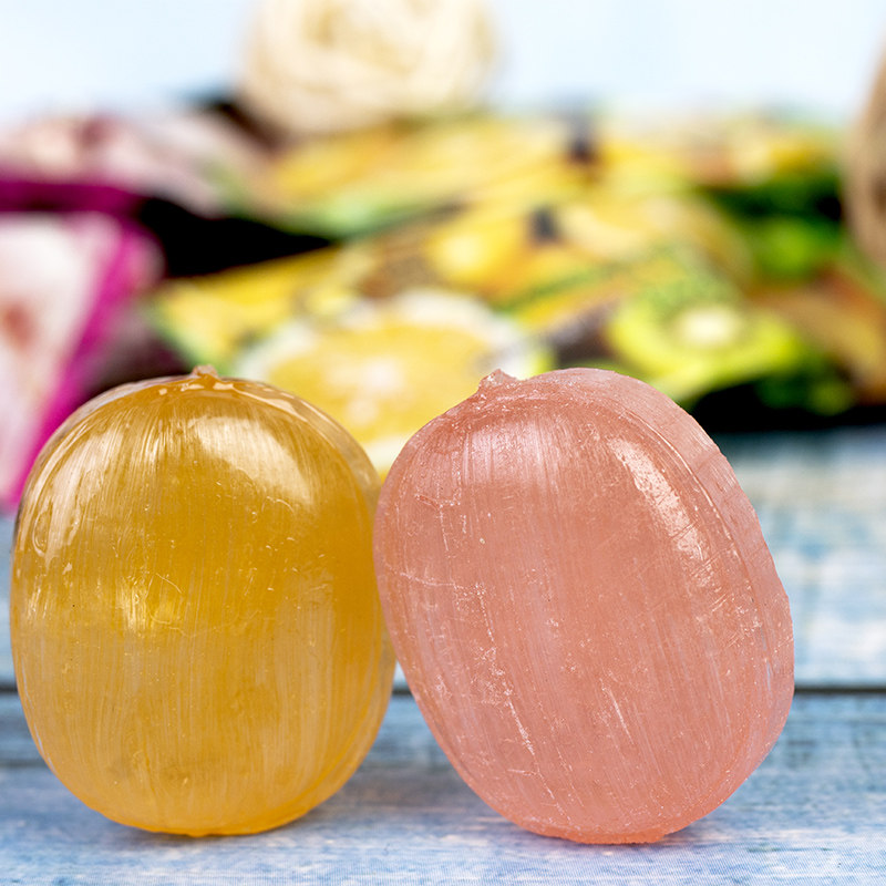 金冠果果果汁水果糖白桃香橙硬糖500g结婚喜糖糖果