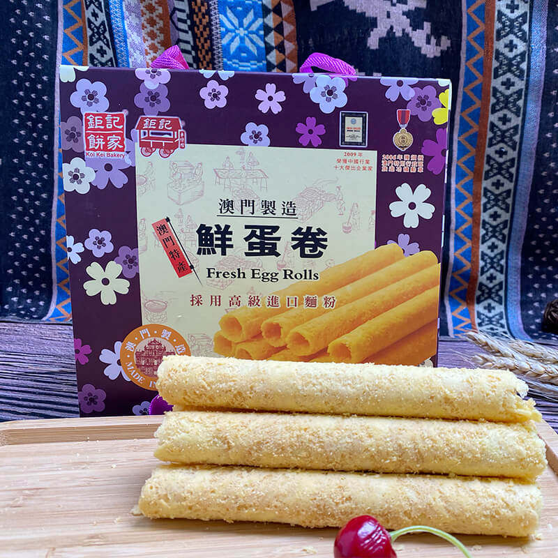 澳门特产钜记饼家鲜蛋卷礼盒传统糕点鸡蛋卷酥手工制作送礼蛋卷