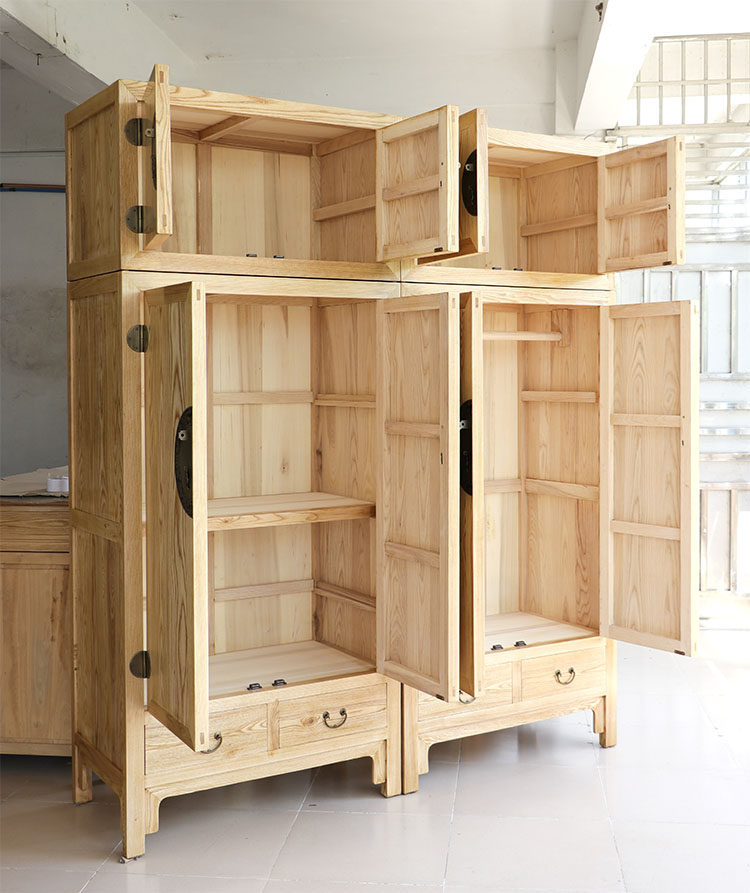 一文木纯实木榫卯生漆原木中式箱柜卧室衣柜顶箱柜