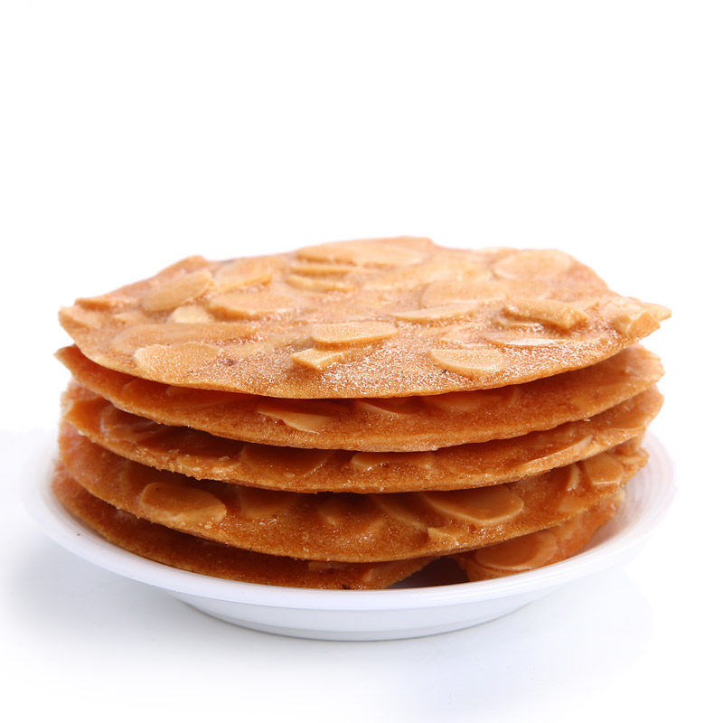 坚果脆片手工香甜薄脆饼干薄片零食香脆瓦片罐装巴旦木饼包邮